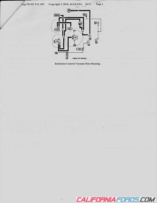 1991 Mustang 5.0 Vacuum Diagram